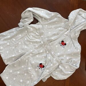 Disney Gray Polka Dot Hoodie and Sweatpants Set